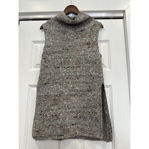Wilfred Womens Gray XS Sleeveless Turtleneck Dunkirk Wool Dress Winter Cableknit